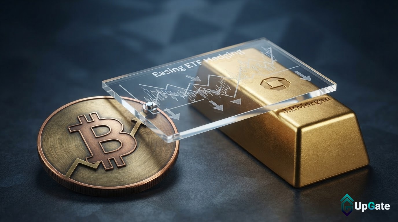 بیت‌کوین در برابر طلا، با کاهش پوشش ریسک ETFها، قوی‌تر می‌شود: جی‌پی‌مورگان