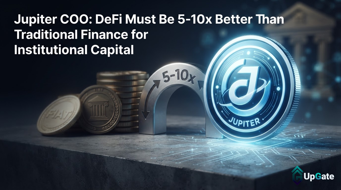 Jupiter COO: DeFi Must Be 5-10x Better Than Traditional Finance for Institutional Capital