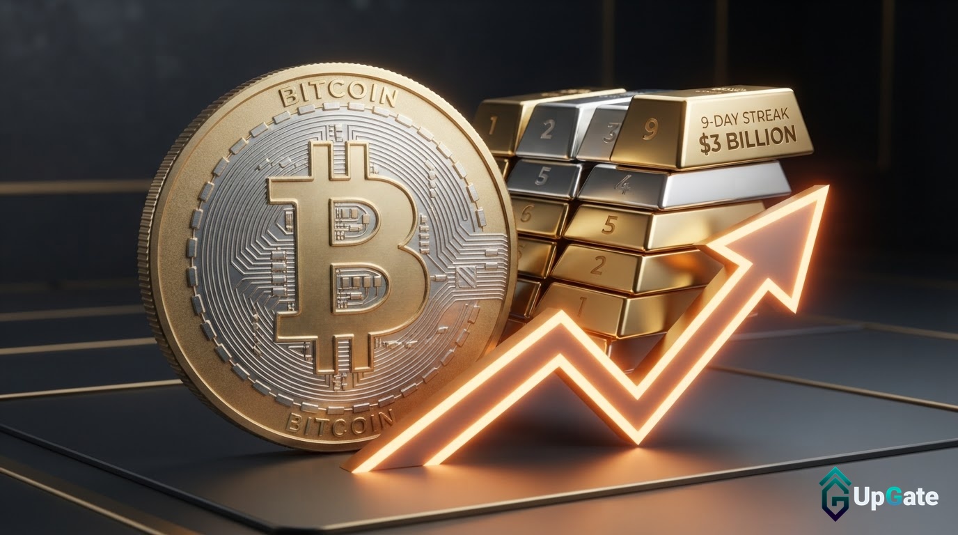 US Spot Bitcoin ETFs See Nine-Day Inflow Streak, Attracting $3 Billion