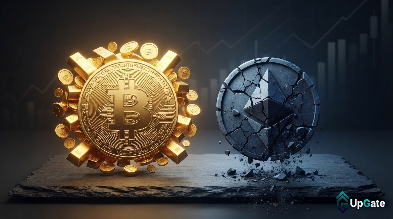 صعود بیت‌کوین با ورود ۱۱۹ میلیون دلاری؛ اتریوم همچنان در سراشیبی