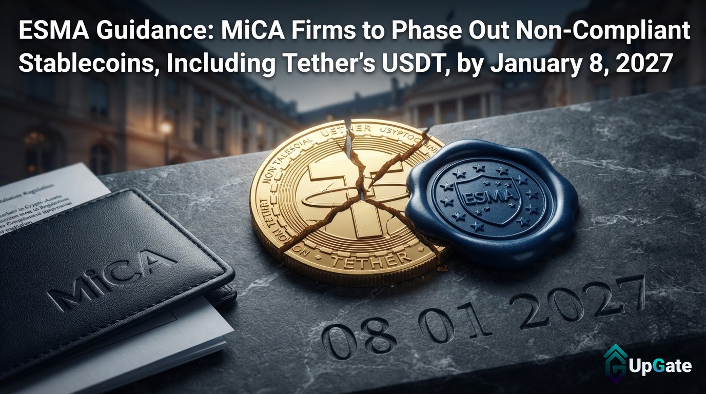 ESMA Guidance: MiCA Firms to Phase Out Non-Compliant Stablecoins, Including Tether’s USDT, by January 8, 2027
